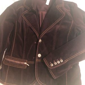 Burgundy Corduroy Blazer